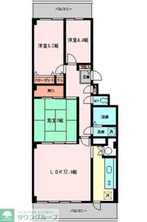 ソフトタウン武蔵野の物件間取画像